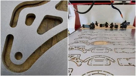 Cutting new laser mounts on the CNC