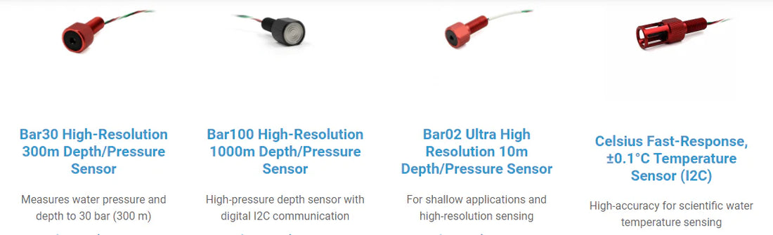 Blue Robotics Sensors, Sonars, Cameras